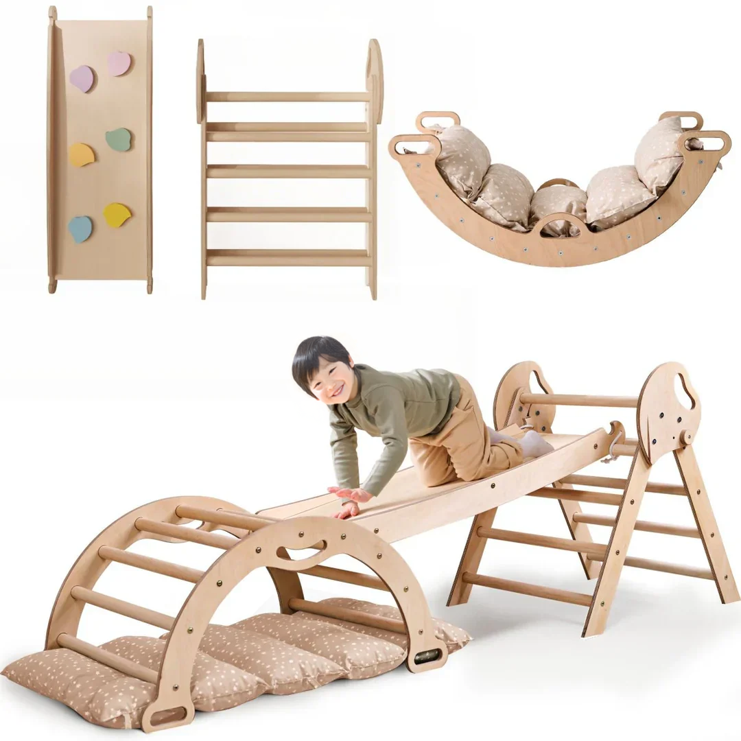 4-in-1 幼児（1〜3歳）向けモンテッソーリクライミングフレーム 