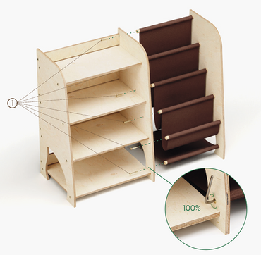 キッズシェルフ（本＆おもちゃ用・ラージサイズ）