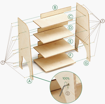 キッズシェルフ（本＆おもちゃ用・ラージサイズ）
