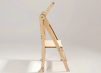 幼児向け折りたたみ式成長チェア（モンテッソーリステップスツール・安全ガード付き）ホワイト